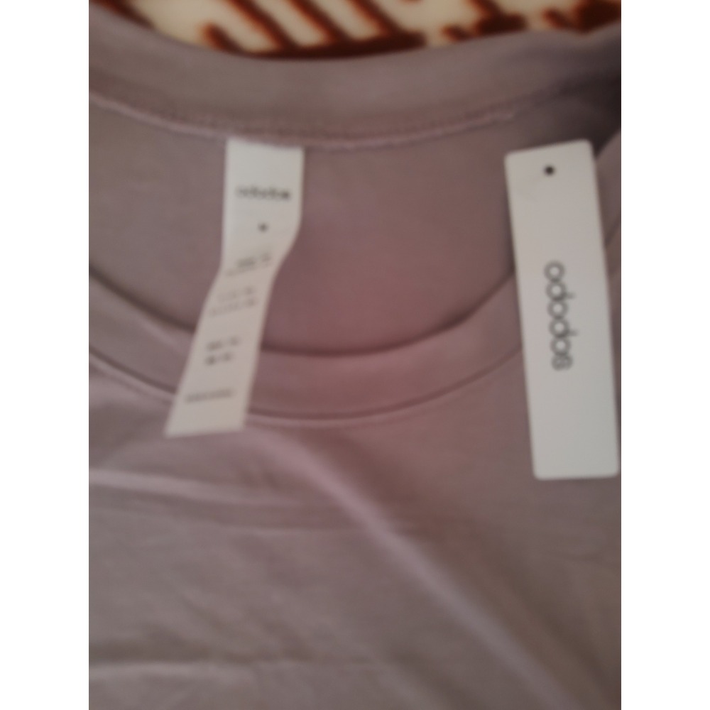 Adidas Womens Athleisure‎ Relaxed Fit Crew Neck T Shirt Top Gray Medium NWT